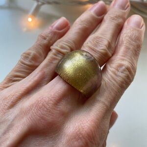 Gold Color Statement Ring 💍